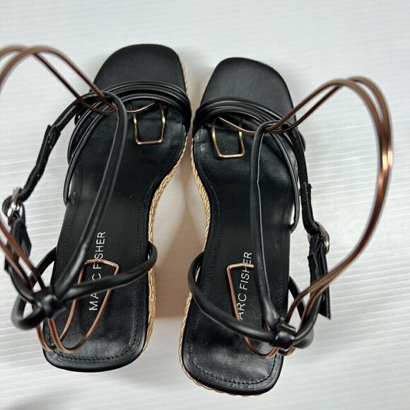 Marc Fisher Womens Size 10M Zeki Strappy Ankle Strap Wedge Heels Shoes BHFO 5777 - Picture 9 of 13